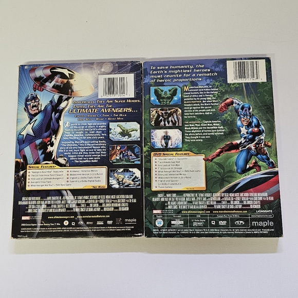 Ultimate Avengers The Movie 1 & 2, Marvel Animation DVD Video With Slipcover - Picture 2 of 4